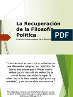 La Recuperación de La Filosofía Política