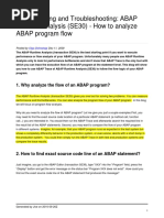 Runtime Analysis - SE30 - How To Analyze Abap Program Flow and Find A Keyword.