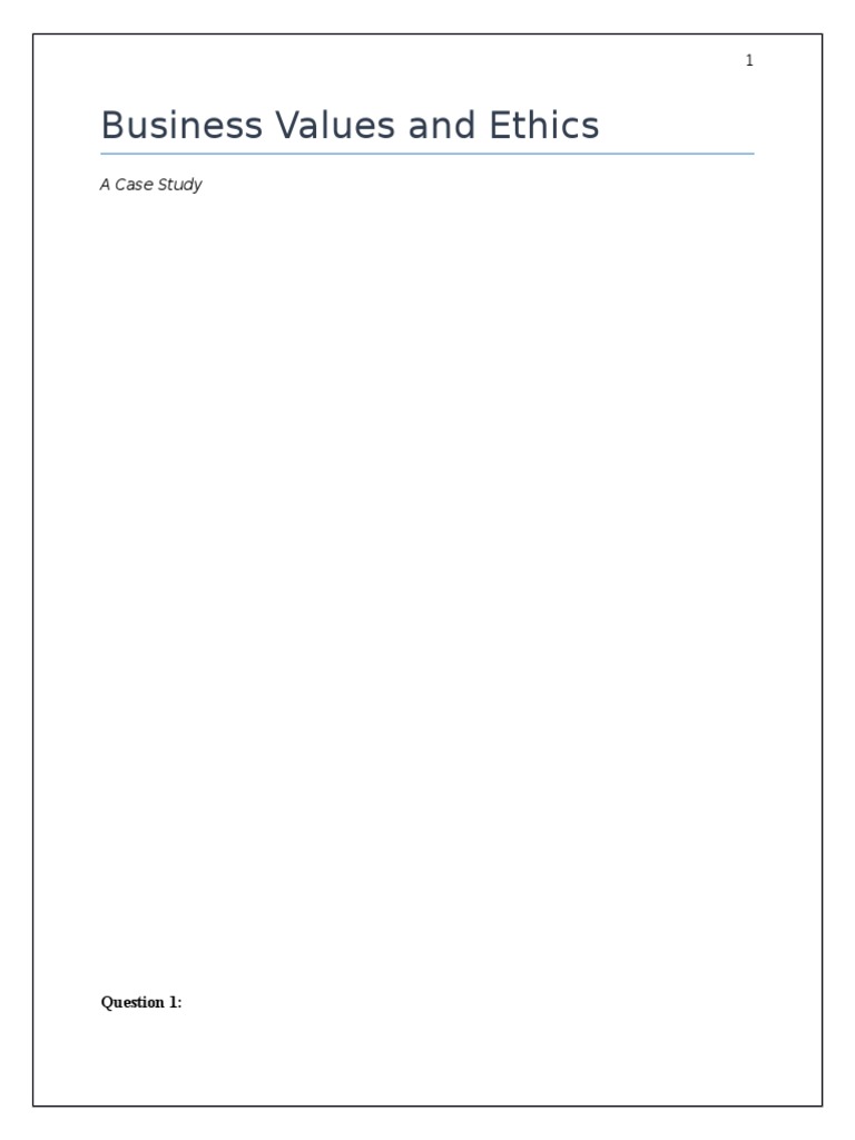 Case Study - Business Values and Ethics | PDF | Golf Course | Cambodia