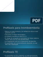 Profilaxis TE en FA