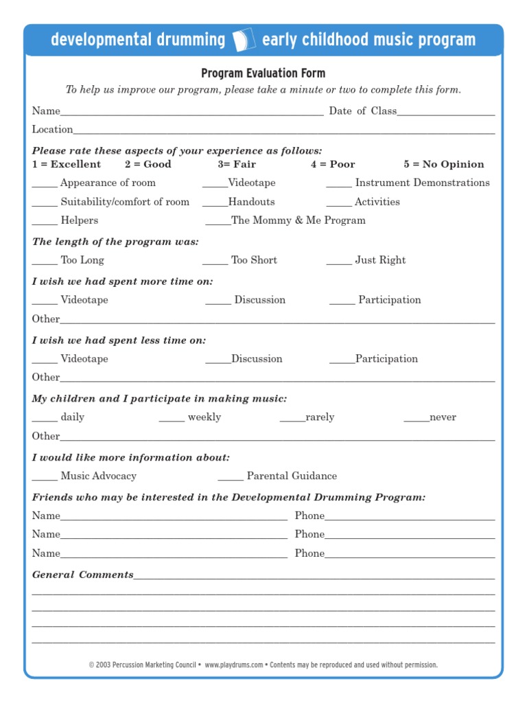 Developmental Drumming Early Childhood Music Program PDF