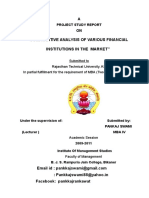 Comparative  analysis of various financial institution in the market 2011_58.doc