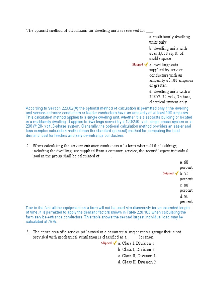 Optional Calculation Method for Dwellings | PDF | Electrical Wiring ...