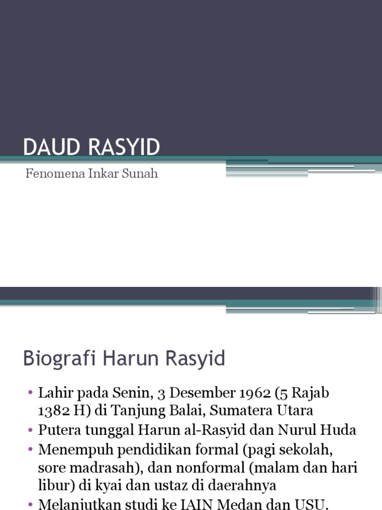 Biografi dan Pemikiran Daud Rasyid | PDF