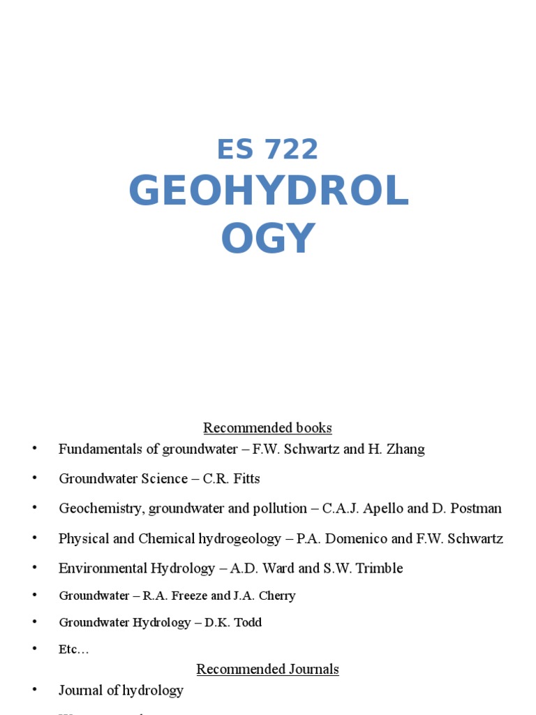 Groundwater Hydrology Fundamentals | PDF | Aquifer | Porosity