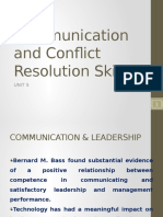5.1 Communication and Conflict Resolution Skills