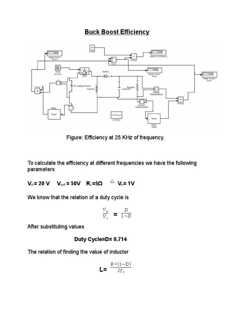 Buck Boost Converter Efficiency Analysis | PDF