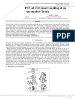 Modeling & FEA of Universal Coupling of An Automobile Truck