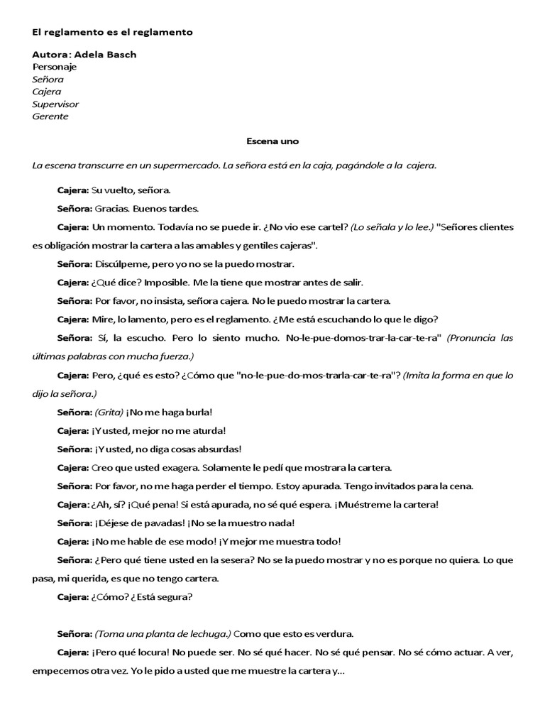 El reglamento en el supermercado | PDF | Ocio | Entretenimiento (general)