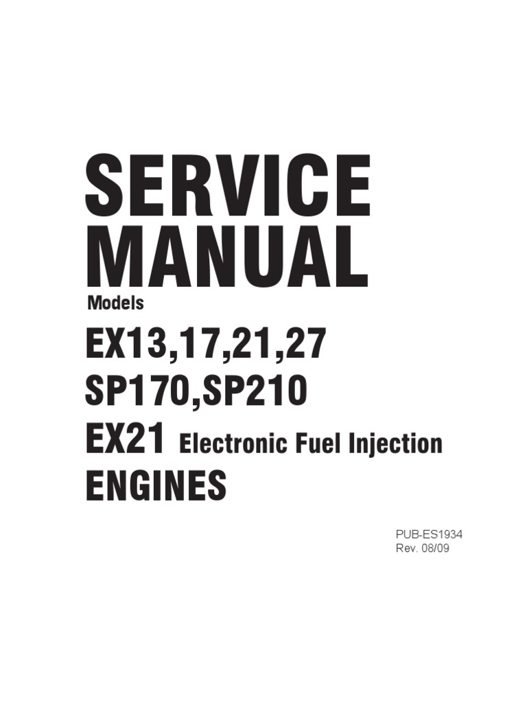 Robin EX 13 Service Manual 4.5 4.3 HP Engine | Internal Combustion Engine |  Piston