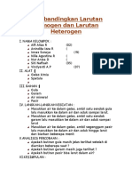 Perbandingan Larutan Homogen Dan Heterogen