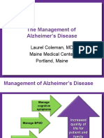 Management of Alzheimer Disease