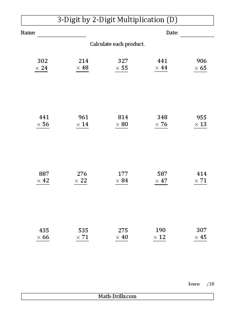 Multiplication 4 | PDF