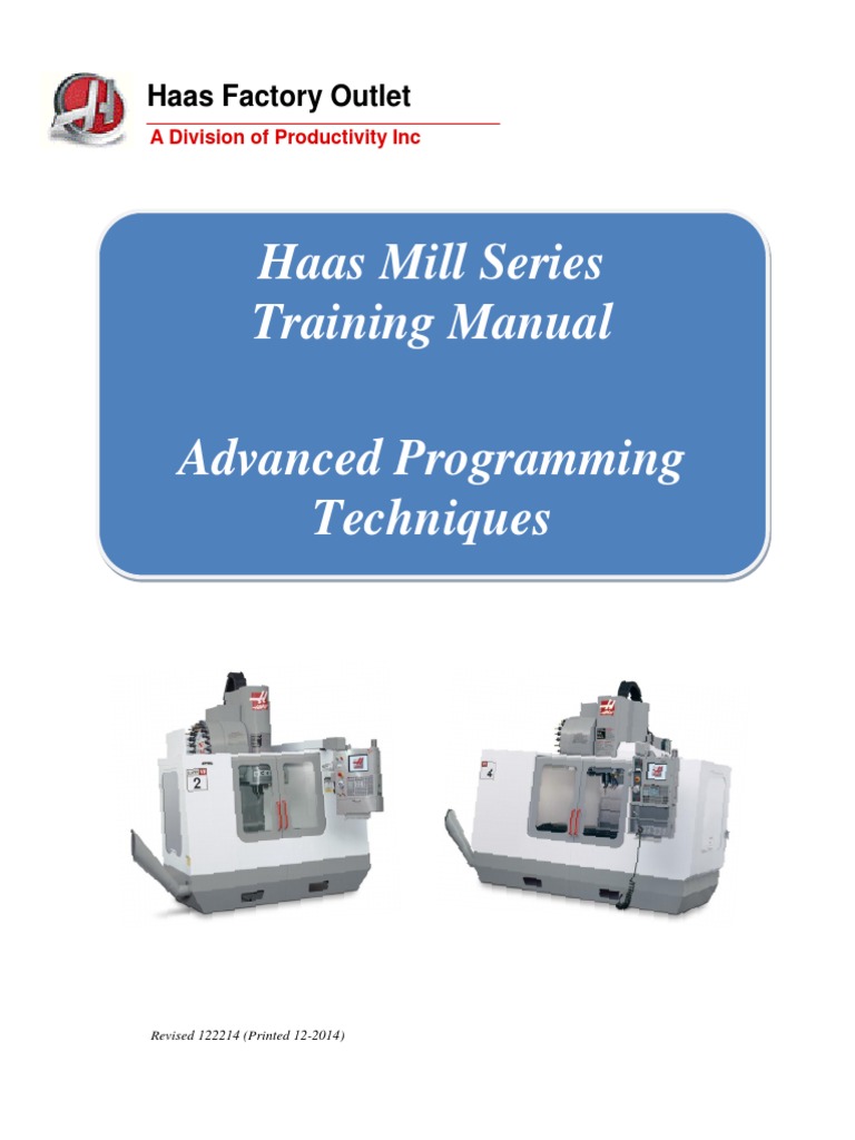 Haas Advanced Programming Techniques Mills Machining Switch