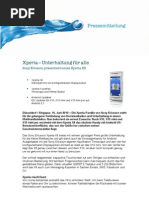 Sony Ericsson Pressemitteilung - Xperia X8