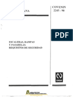 COVENIN 2245-1990 Escaleras Rampas y Pasarelas, Requisitos de Seguridad.pdf