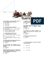 Examen Primera Guerra Mundial