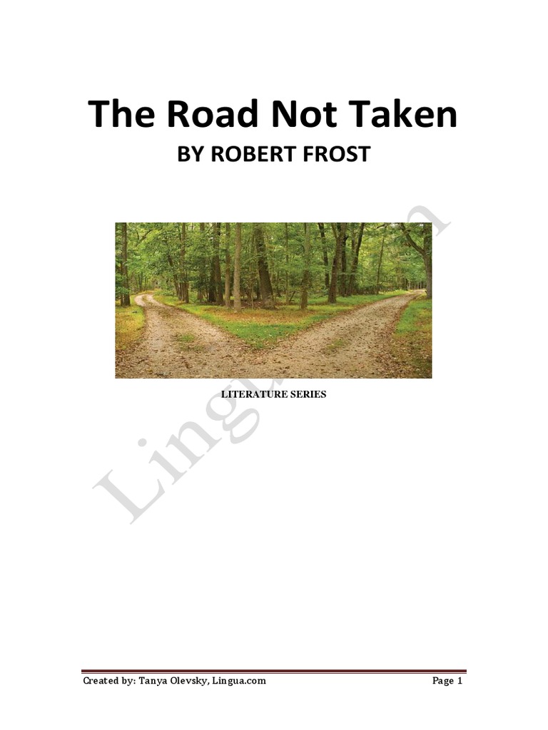The Road Not Taken by Robert Frost Lesson Plan.pdf | Poetry | Fiction