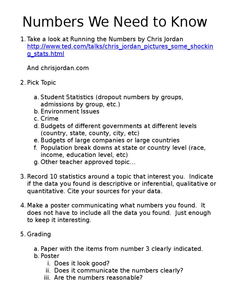 Essential Statistics Project Guide | PDF