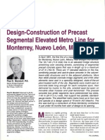 JL-93-March-April Design Construction of Precast Segmental Elevated Metro Line For Monterrey, Nuevo Leon, Mexico