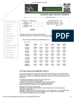 Cylindrical Gage Tolerance Calculator