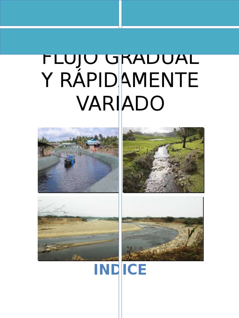 Flujo Gradualmente Variado en Canales | PDF | Métodos y materiales de ...
