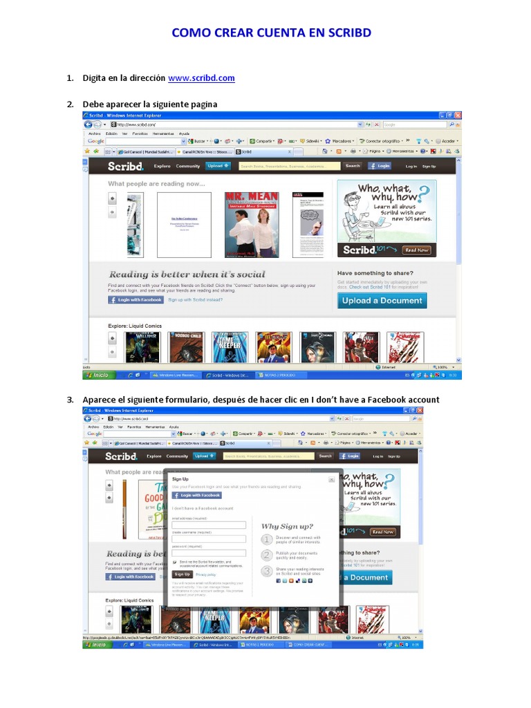 Crear cuenta gratuita en Scribd | PDF