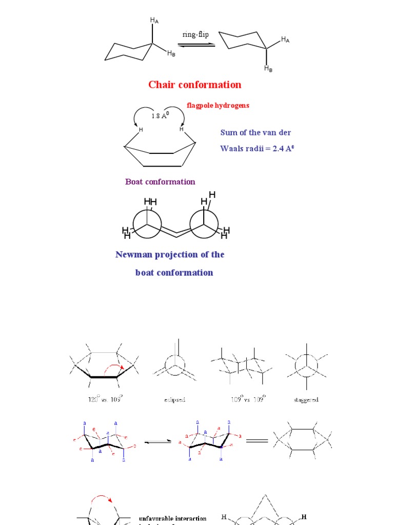 Chair Conformation Newman Projection of The Boat Conformation PDF