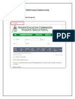 PMFRS Student Validation Guide: Step 1: Go To URL: Http://pmfrs - Hec.gov - PK