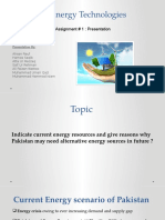 Renewable Energy Technologies: Assignment # 1: Presentation
