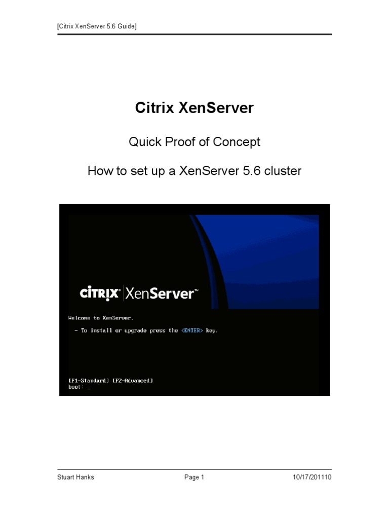 Citrix XenServer Installation Guide | PDF | Operating System Technology ...
