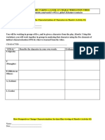 Taking A Look at The Characterization of Characters in Hamlet - Activities 1 2