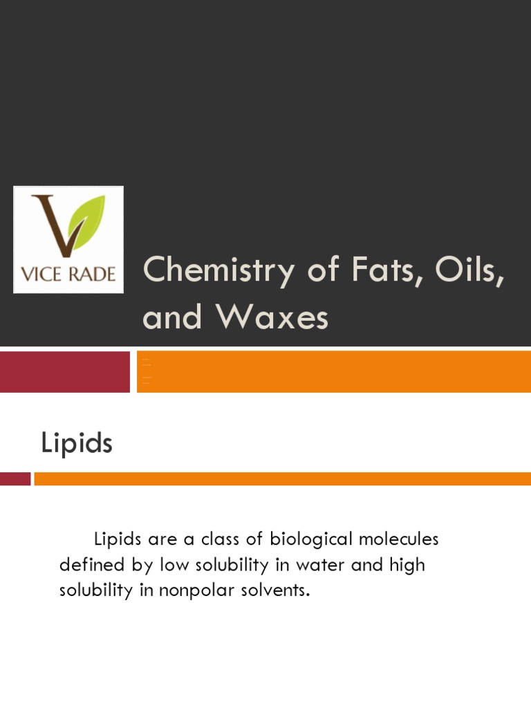 Chemistry of Fats Oils and Waxes.pdf Fat Fatty Acid