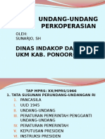 Undang-Undang Perkoperasian Oleh Sunarjo SH