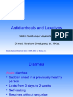 Antidiarrheals and Laxatives: Materi Kuliah Akper Jayakarta DR - Med. Abraham Simatupang, DR., Mkes