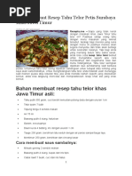 Cara Membuat Resep Tahu Telor Petis Surabaya Khas Jawa Timur.doc