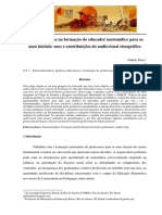 Etnomatemática Na Formação Do Educador Matemático para Os Anos Iniciais: Usos e Contribuições Do Audiovisual Etnográfico