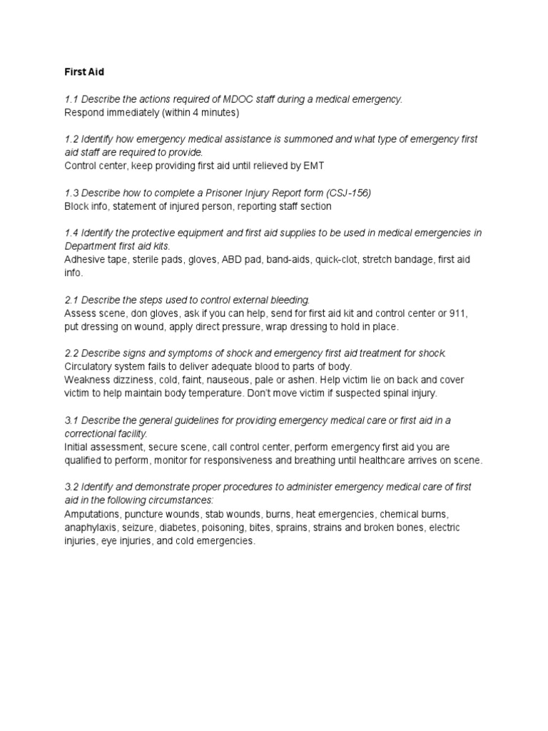 First Aid | PDF | Self-Improvement