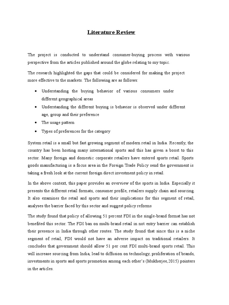 Sample literature review for research paper image