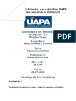 Tarea 1 Unidad I Medio Ambiente y Sociedad (UAPA) 04-07-2016
