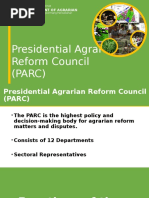 Presidential Agrarian Reform Council (PARC) Presentation