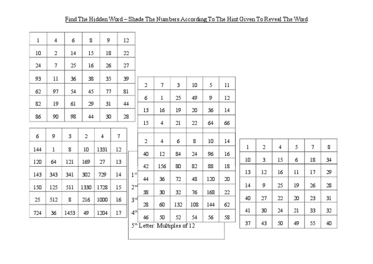 Maths Puzzle PDF