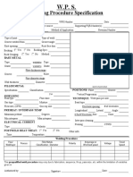 Blank Welding Procedure Spec.