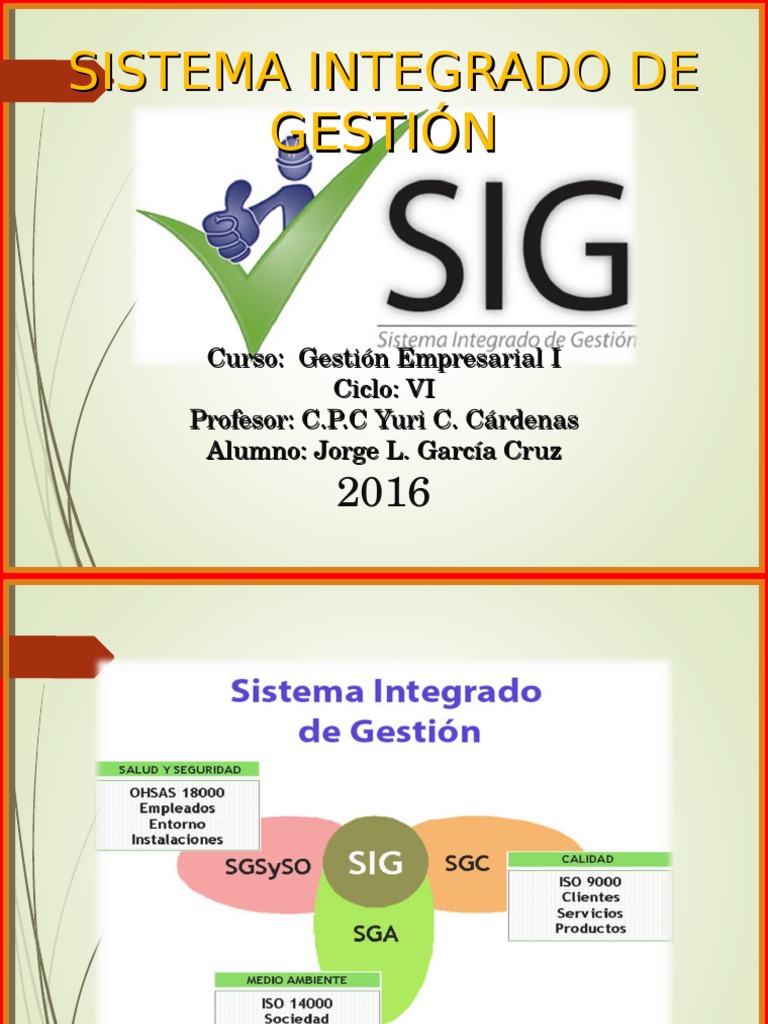 Sistema Integrado de Gestión | Calidad (comercial) | Business