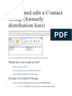 Create and edit Contact Groups