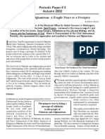 Periodic Paper # 3 Autumn 2002 Pakistan and Afghanistan: A Fragile Peace or A Precipice