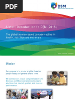 A Short Introduction To DSM (2016) : The Global Science-Based Company Active in Health, Nutrition and Materials