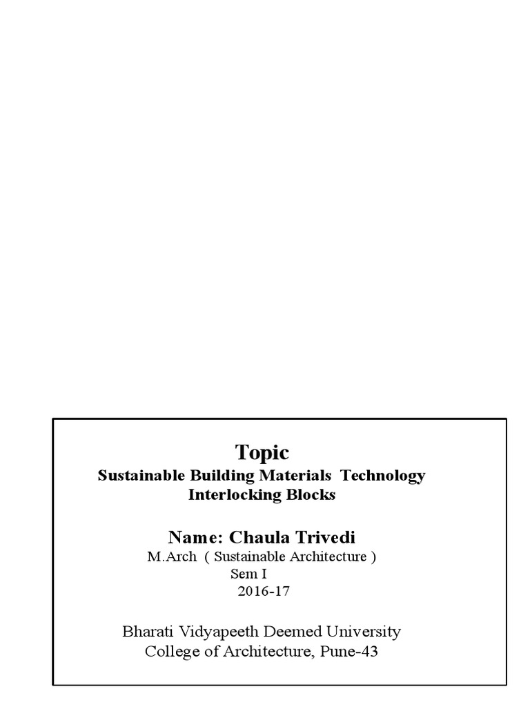 Interlocking Block Construction Techniques | PDF | Masonry | Brick