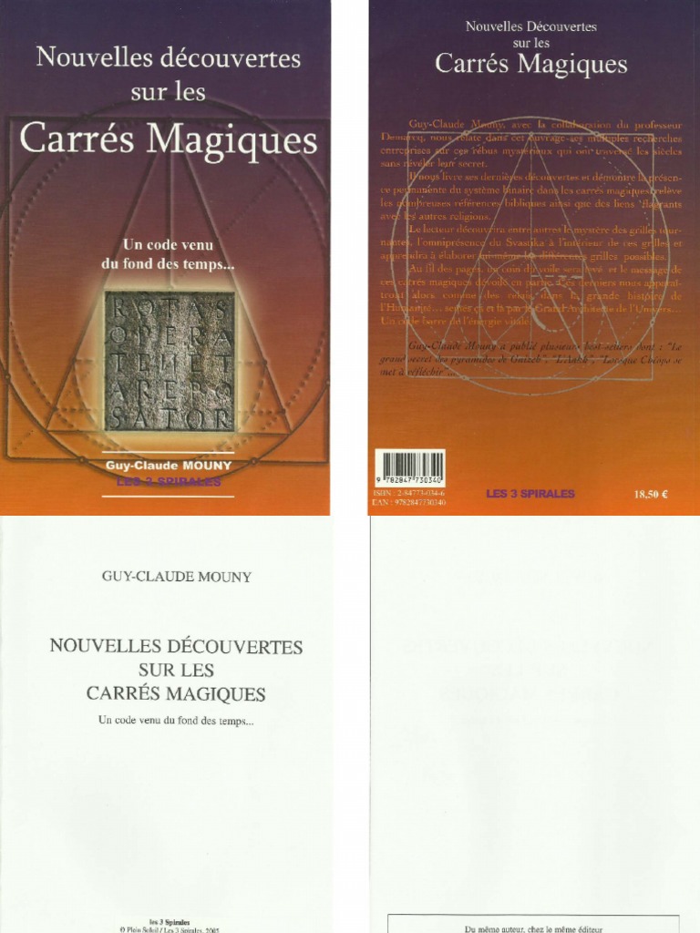 Mouny GuyClaude Nouvelles Découvertes Sur Les Carrés Magiques