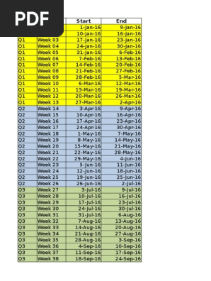 Week Calendar